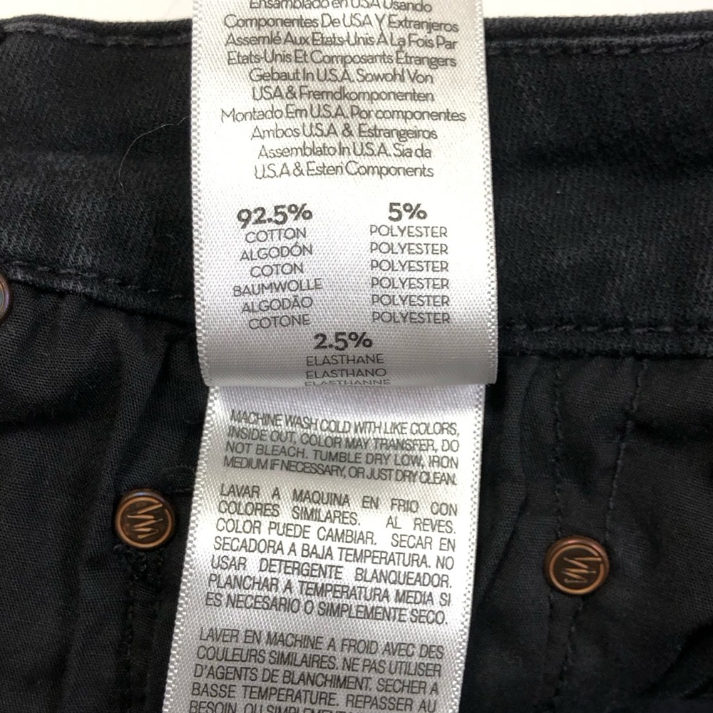MOTHER The Looker Skinny Stretch Ankle Jeans Size 28 28X29 Not Guilty Black - Picture 6 of 9